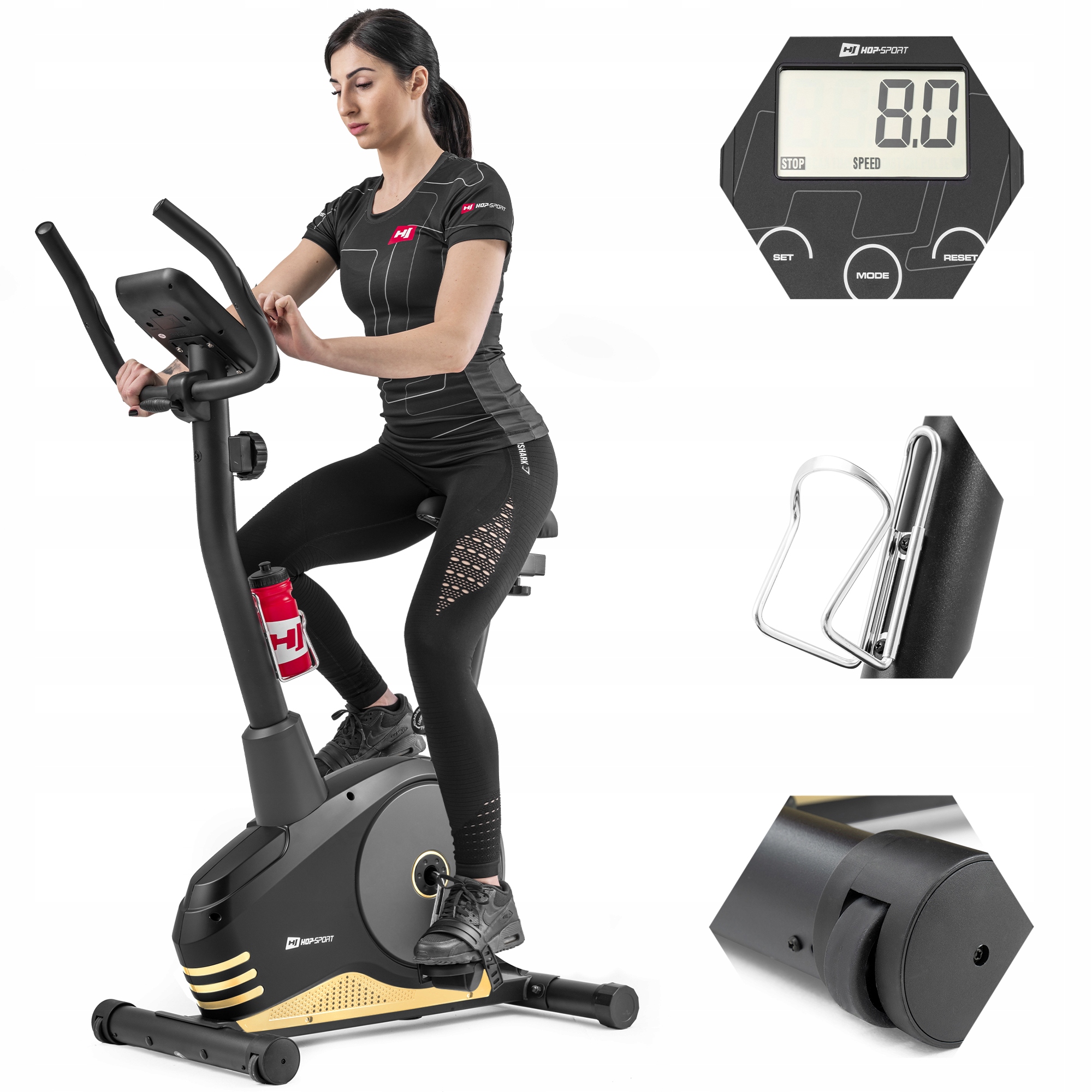 

Rower treningowy magnetyczny z pulsem stacjonarny