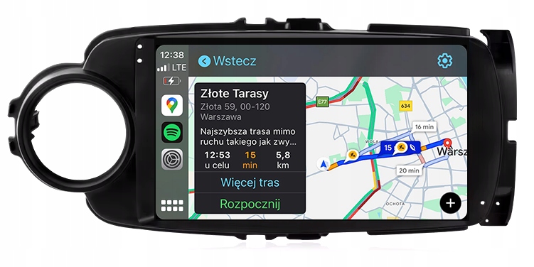 Toyota Yaris A Android Apple Carplay Rádio Navigace Mapy Aplikace