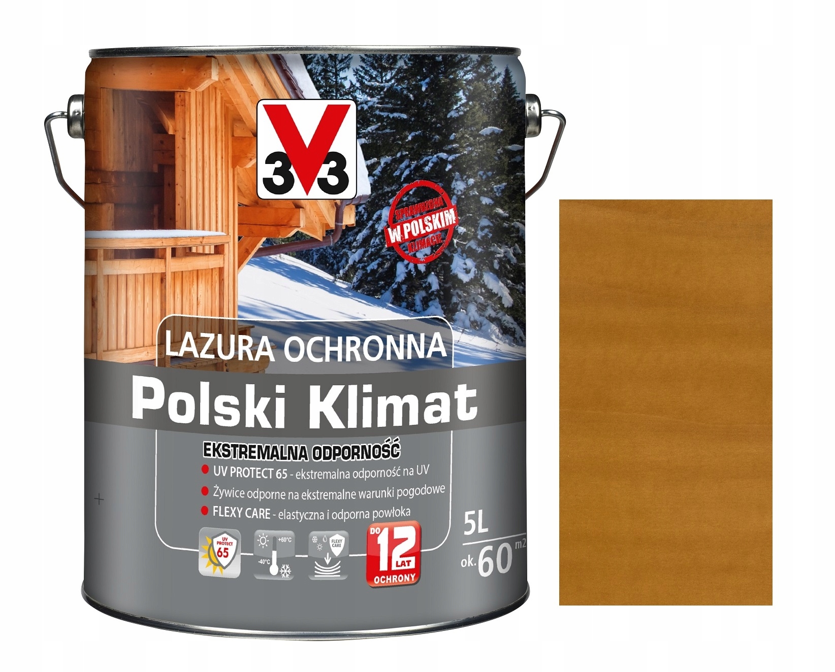 

Lazura V33 Polski Klimat 12LAT Sosna Skandynaw. 5L