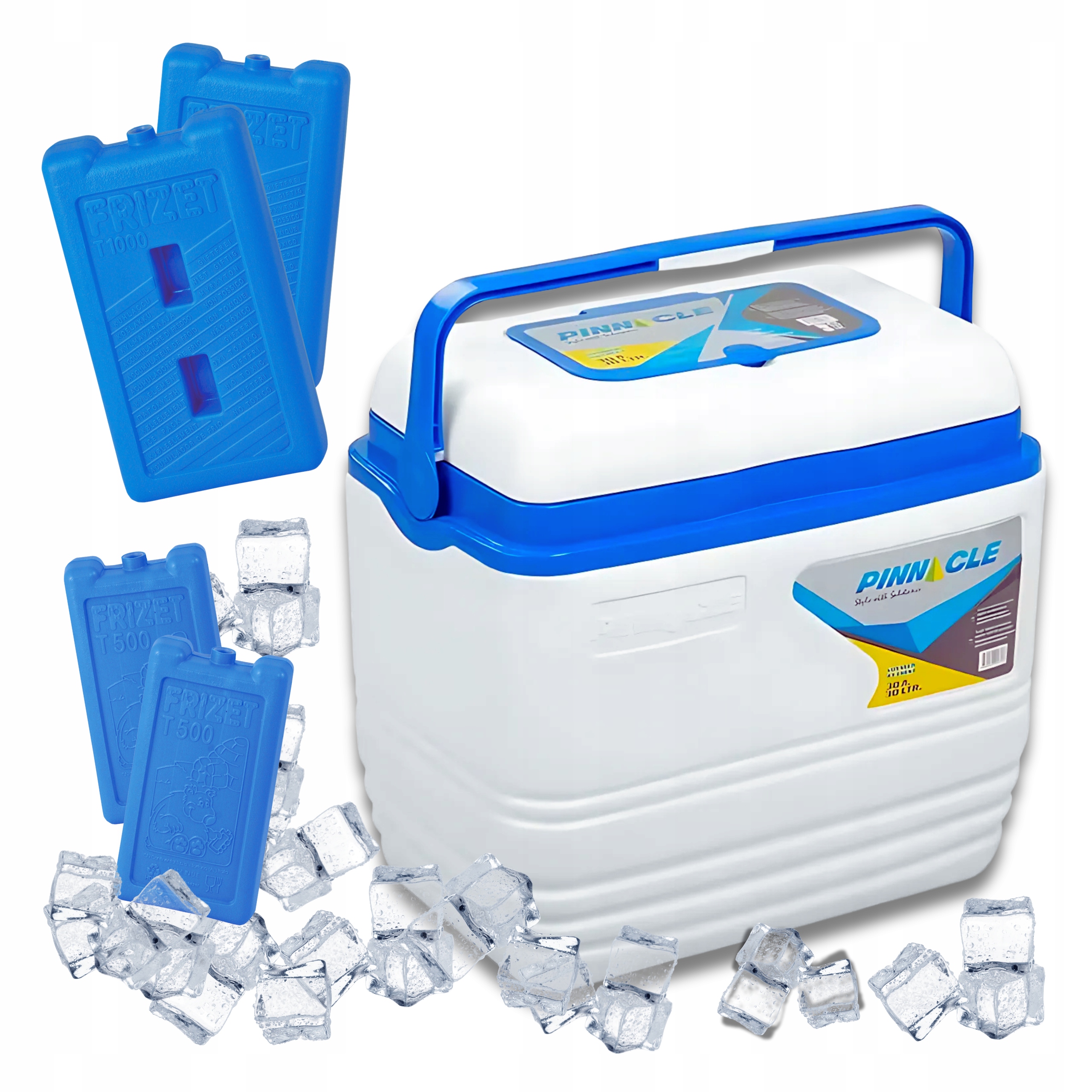 Turistická lednička 30 l Bílá Pinnacle Voyager 4 náplně, 2x 0,5 l, 2x 1 l