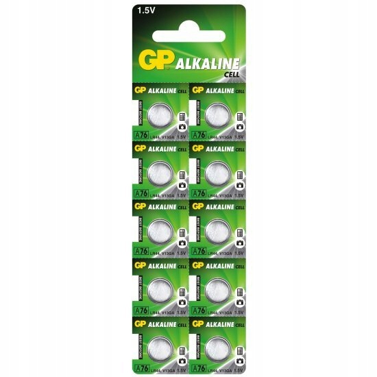 

Gp A76 G13 AG13 L1154 LR44 baterie alkaliczne mini