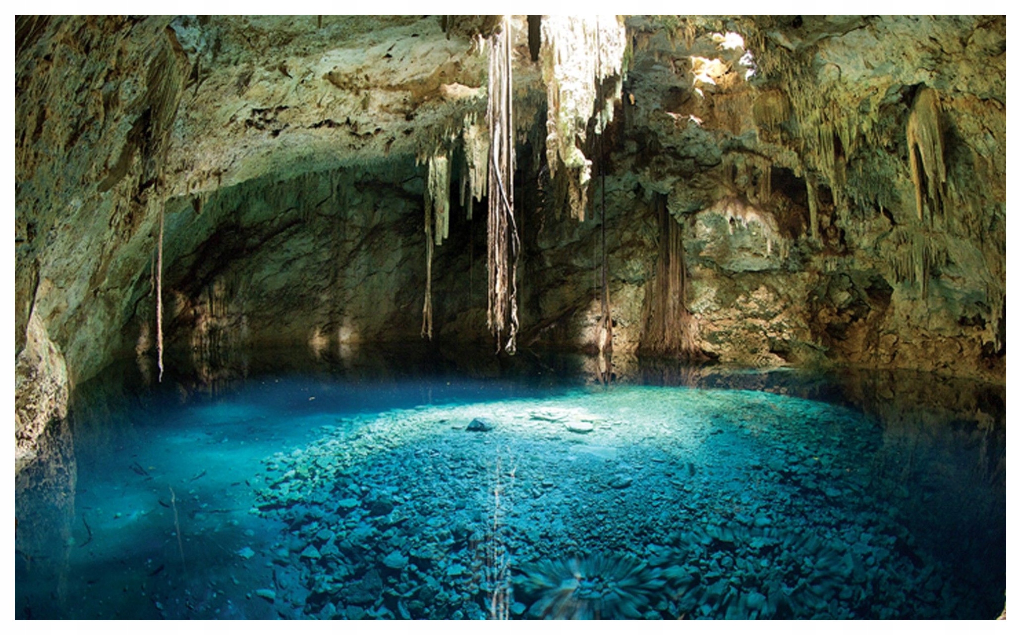 Fototapeta Podmořská jeskyně Tyrkysová relaxace a harmonie 416x254 lepidlo