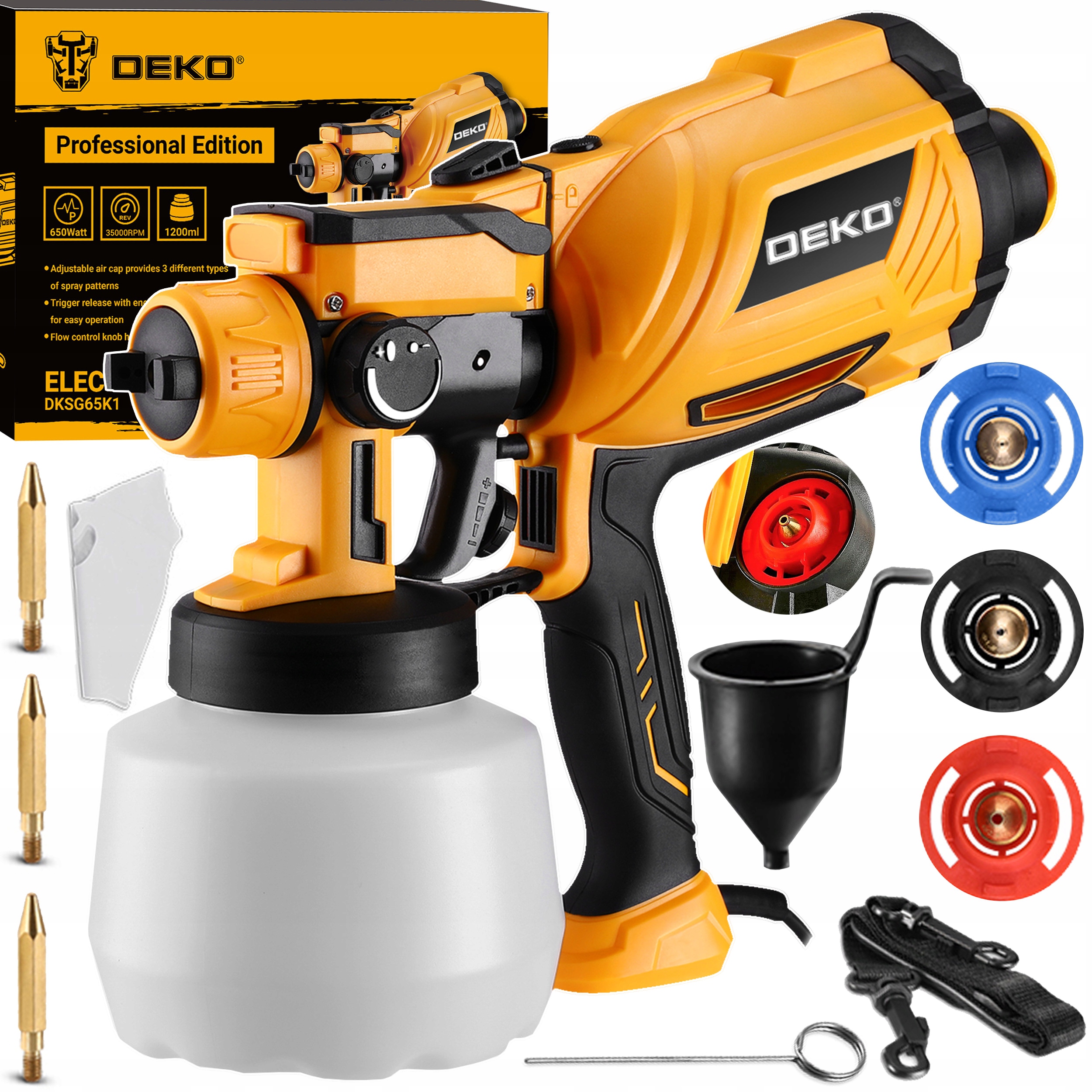 Malířská Pistole Agregát Na Malování Stěn 3TRYSKY 80 Din Sada XXL Deko