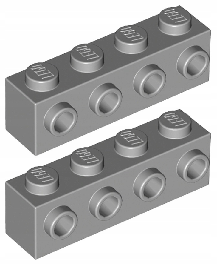 

Lego Klocek 1x4/4 Wypusty J Szary 30414/4211636 x2