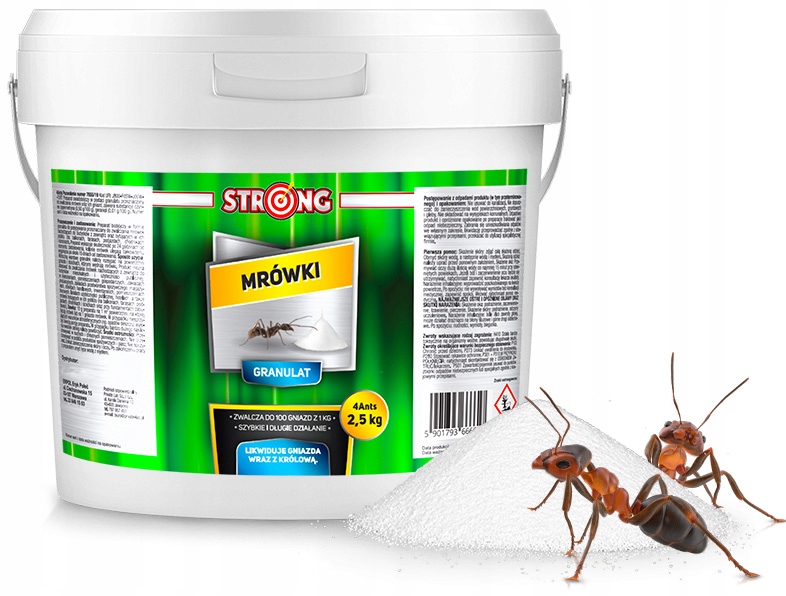 Proszek Na Mrówki Granulat Na Mrówki Do Ogrodu Niszczy Gniazda Strong 2.5KG