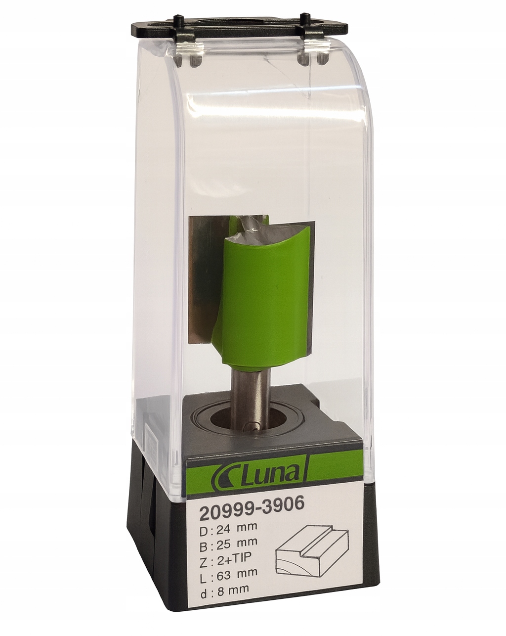 Fréza pro drážky 24 mm H25 mm délka 63 mm stopka 8 mm Luna