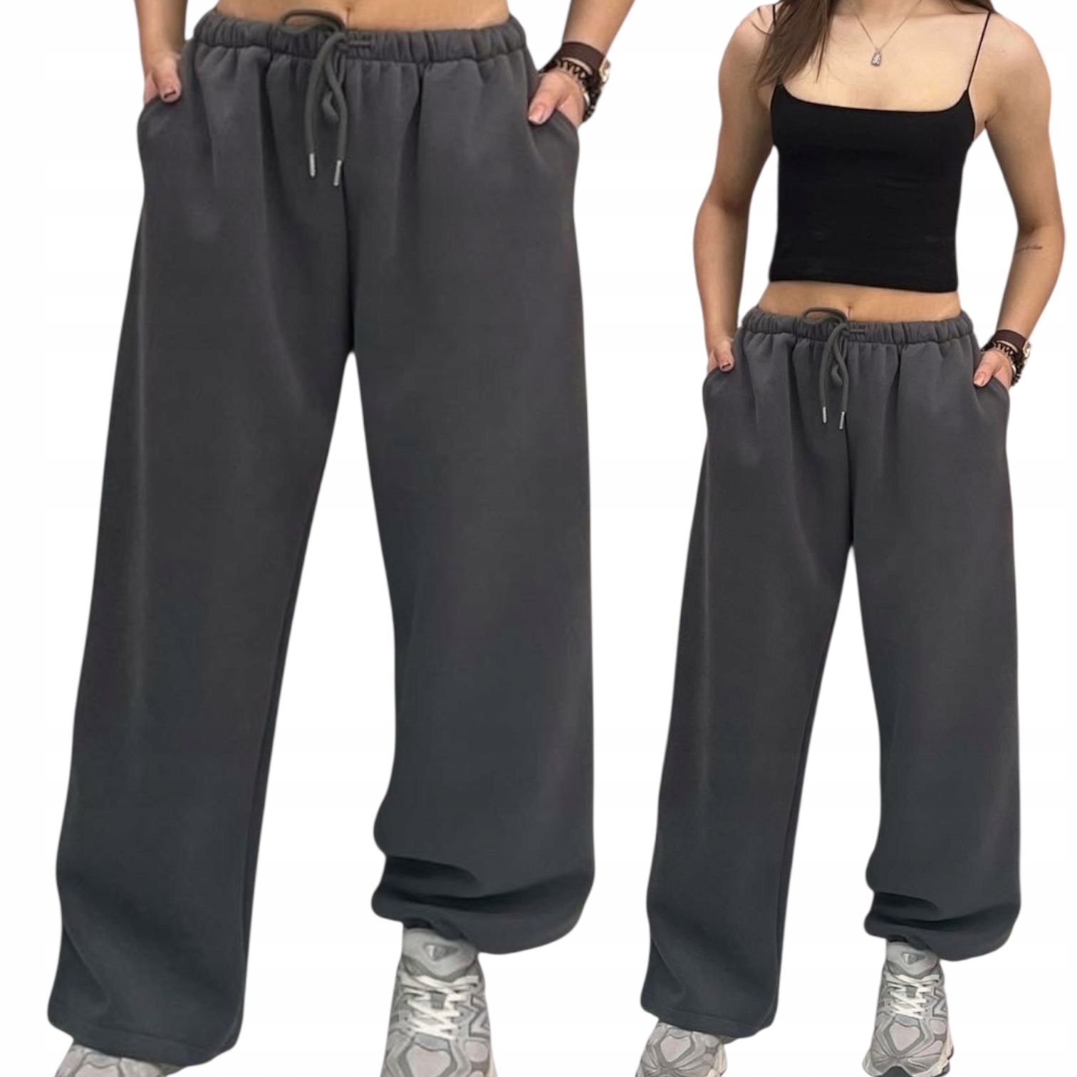 Spodnie Damskie Dresowe Luźne Oversize