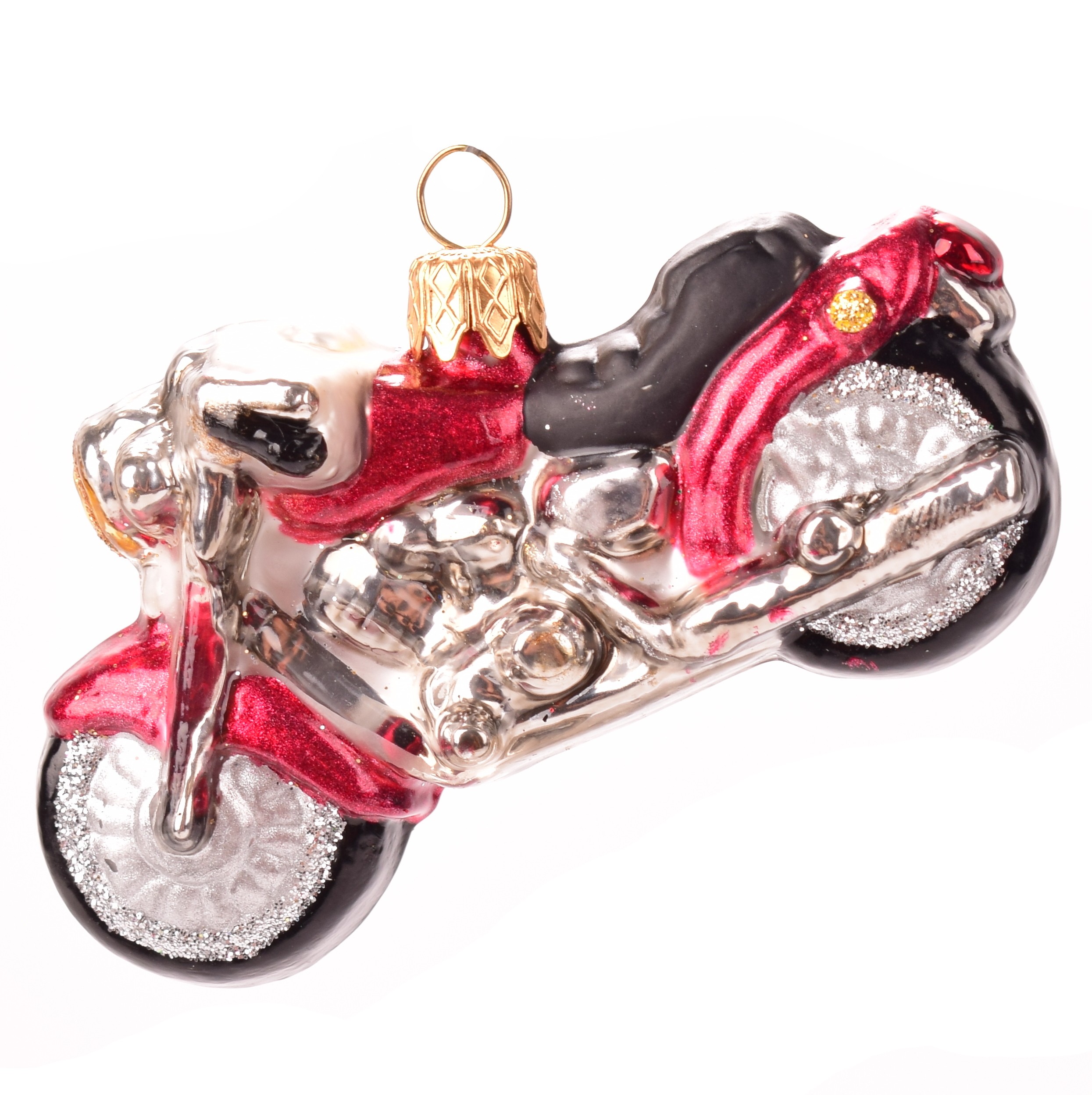 

Bombka szkło figurka czerwony motor Harley