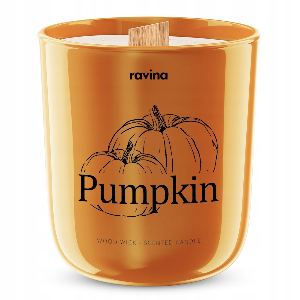 

Dyniowa dynia pumpkin Świeca sojowa Drewniany knot