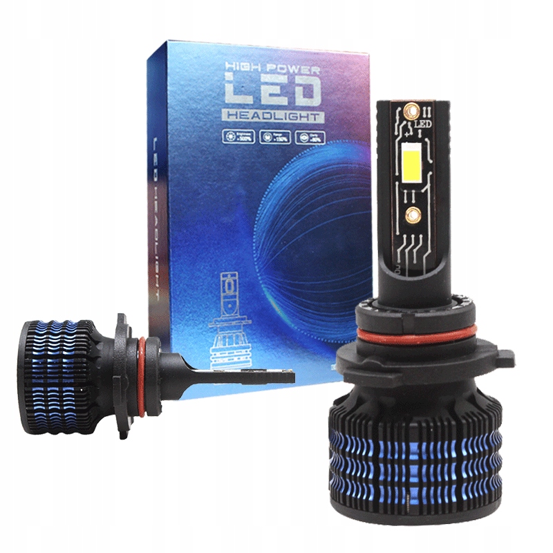 Led žárovky HB3 9005 iRacing +500% 100W 20000LM