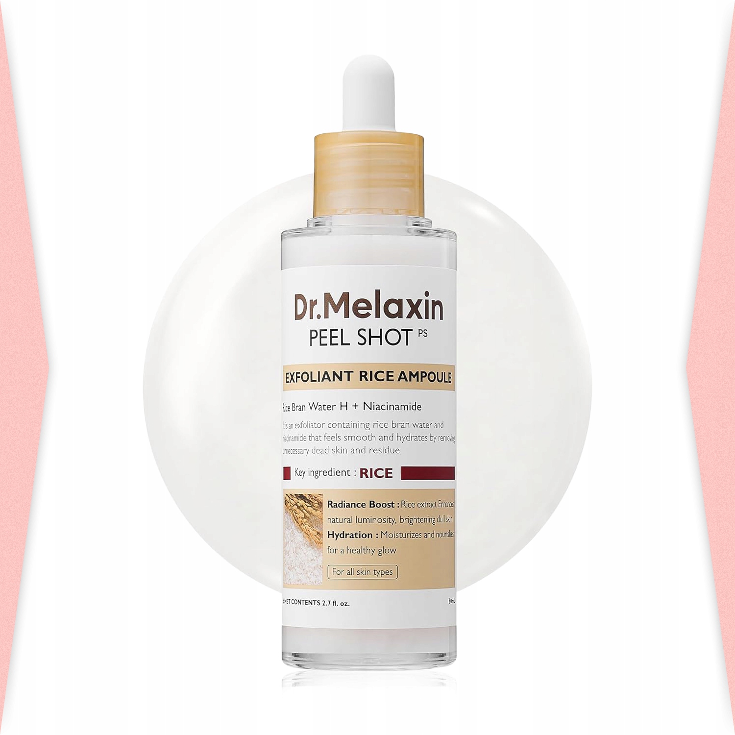 Pleťová ampule DrMelaxin Peel Shot Exfoliating White Rice s bílou rýží