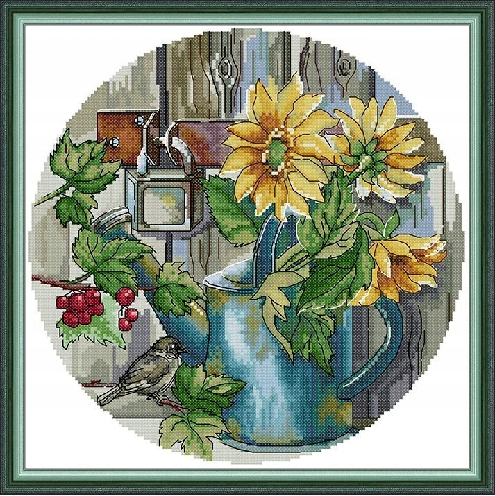 Křížková výšivka počítaná sada (kanva, mulina)