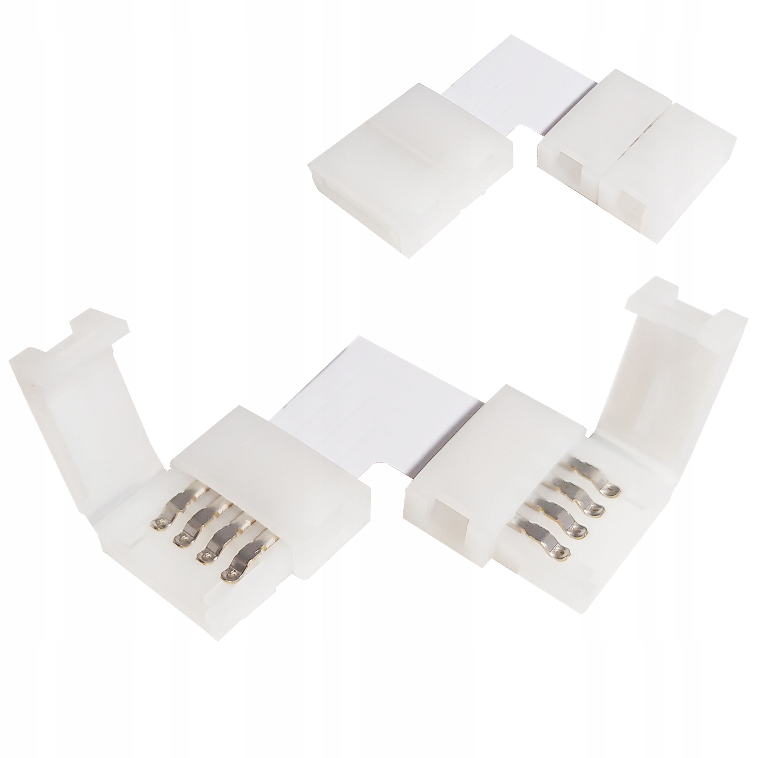 ZŁĄCZKA DO TAŚMY LED KĄTOWA RGB DO TAŚM KOLOROWYCH 10MM 4PIN 90 STOPNI