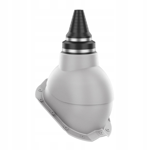 Anténní přechod, těsný přechod Trapez T18 Světle Šedý 7036