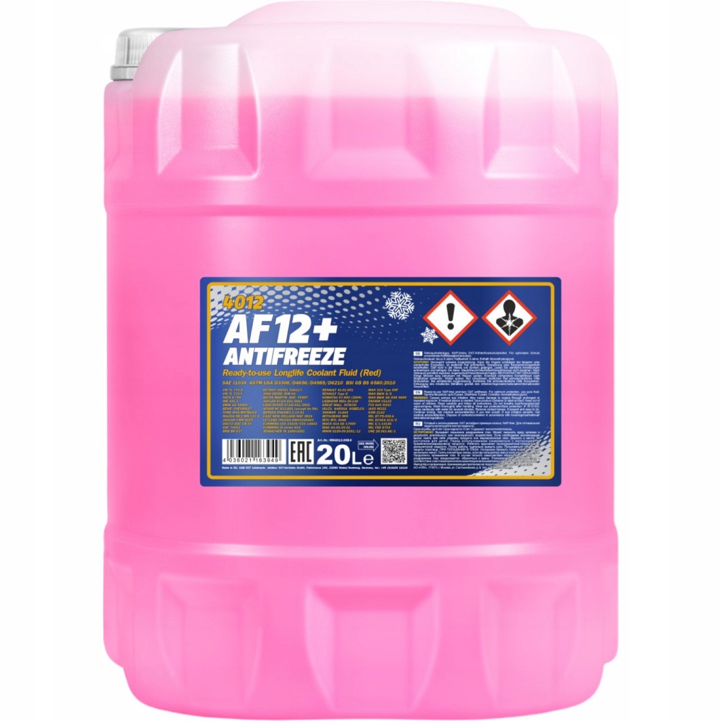 

Płyn Chlodniczy Mannol AF12+ 20L czerwony