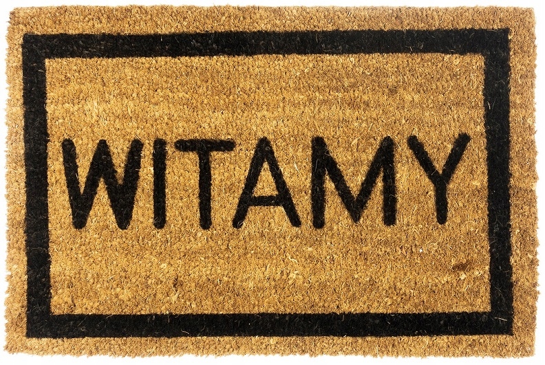 

Wycieraczka 40x60 antypoślizgowa Witamy kokosowa