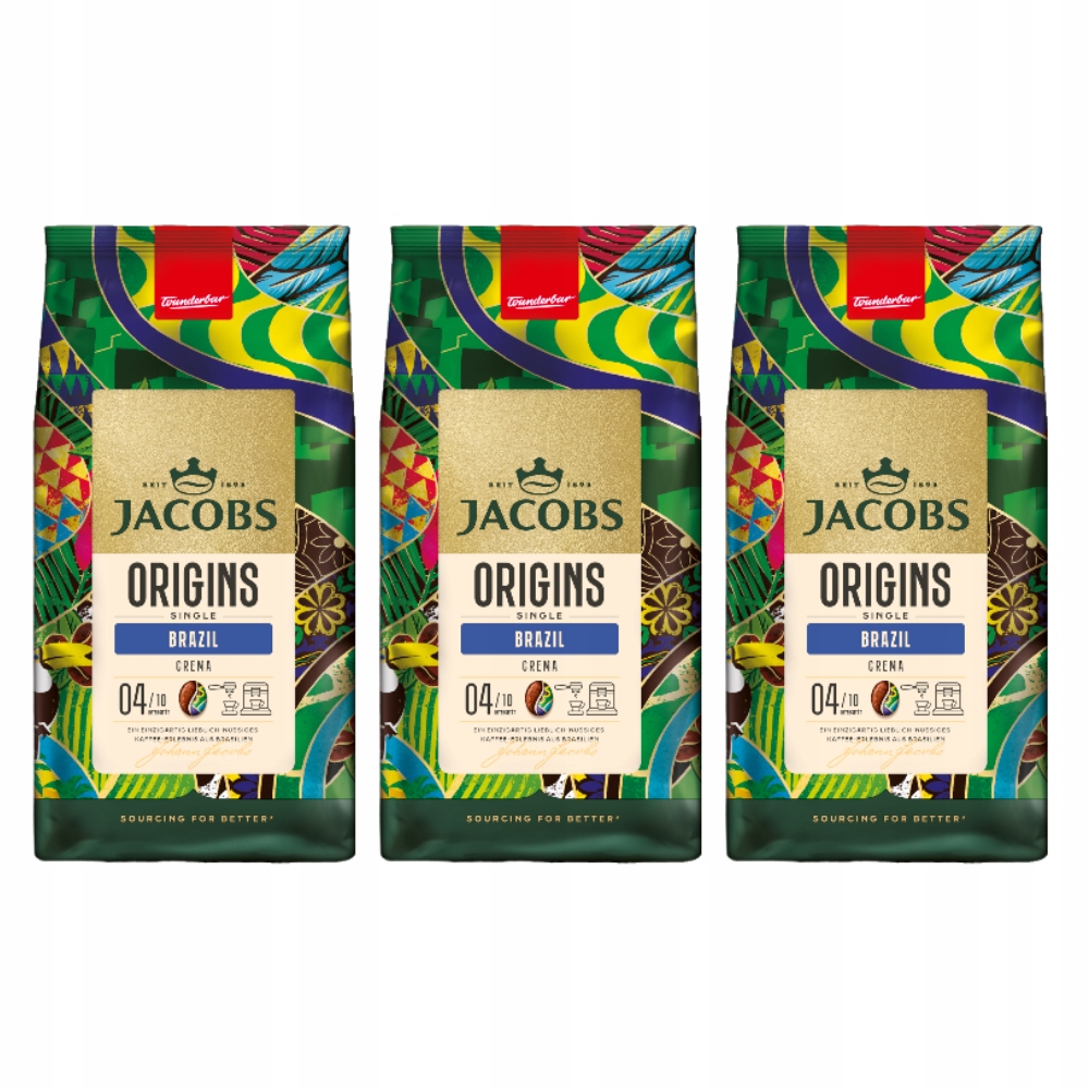 Kawa ziarnista Jacobs Origins Single Brazil 3x1kg