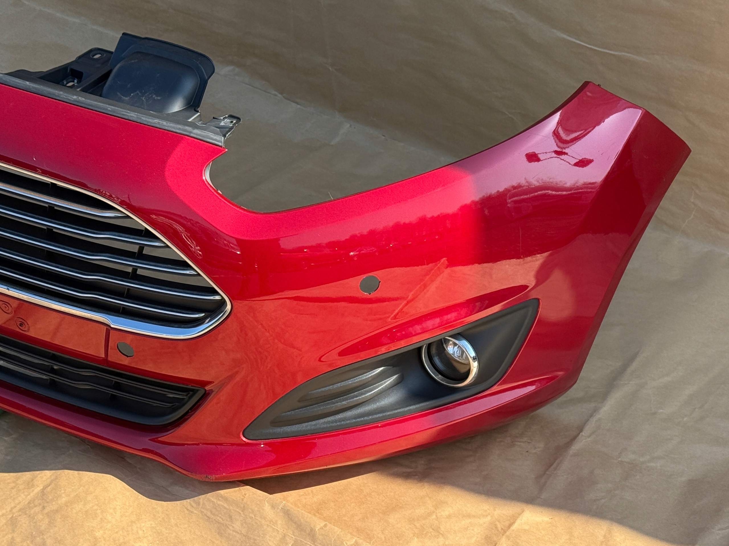 FORD FIESTA MK7 LIFT 2012-2017 bumper front CANDY RED PDC original