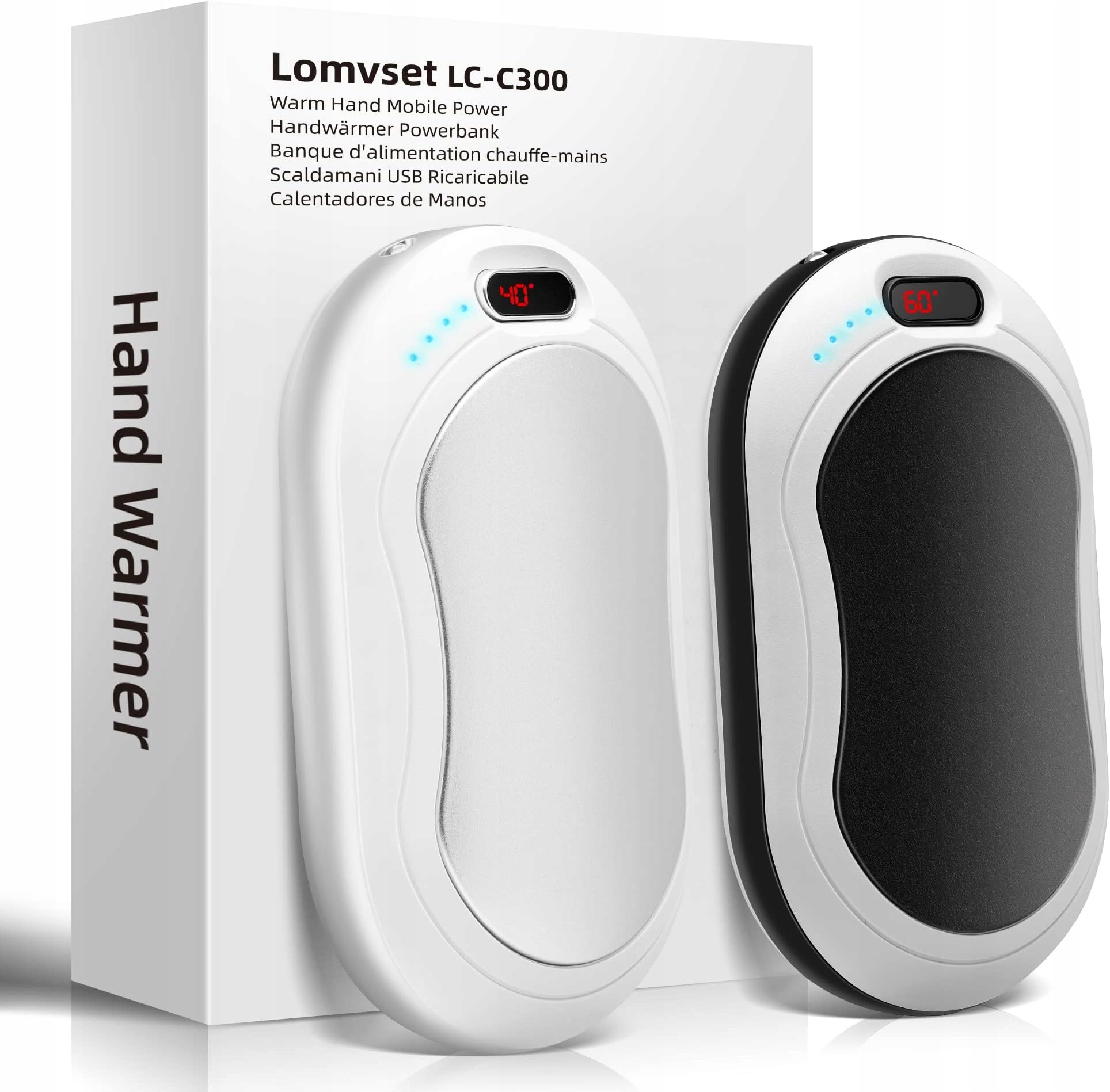 Elektryczny Ogrzewacz Do Rąk 10000 Mah Powerbank 2 Szt Zestaw