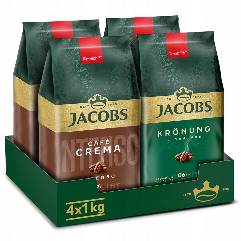 Kawa ziarnista Jacobs Kronung, Crema Intenso 4x 1kg