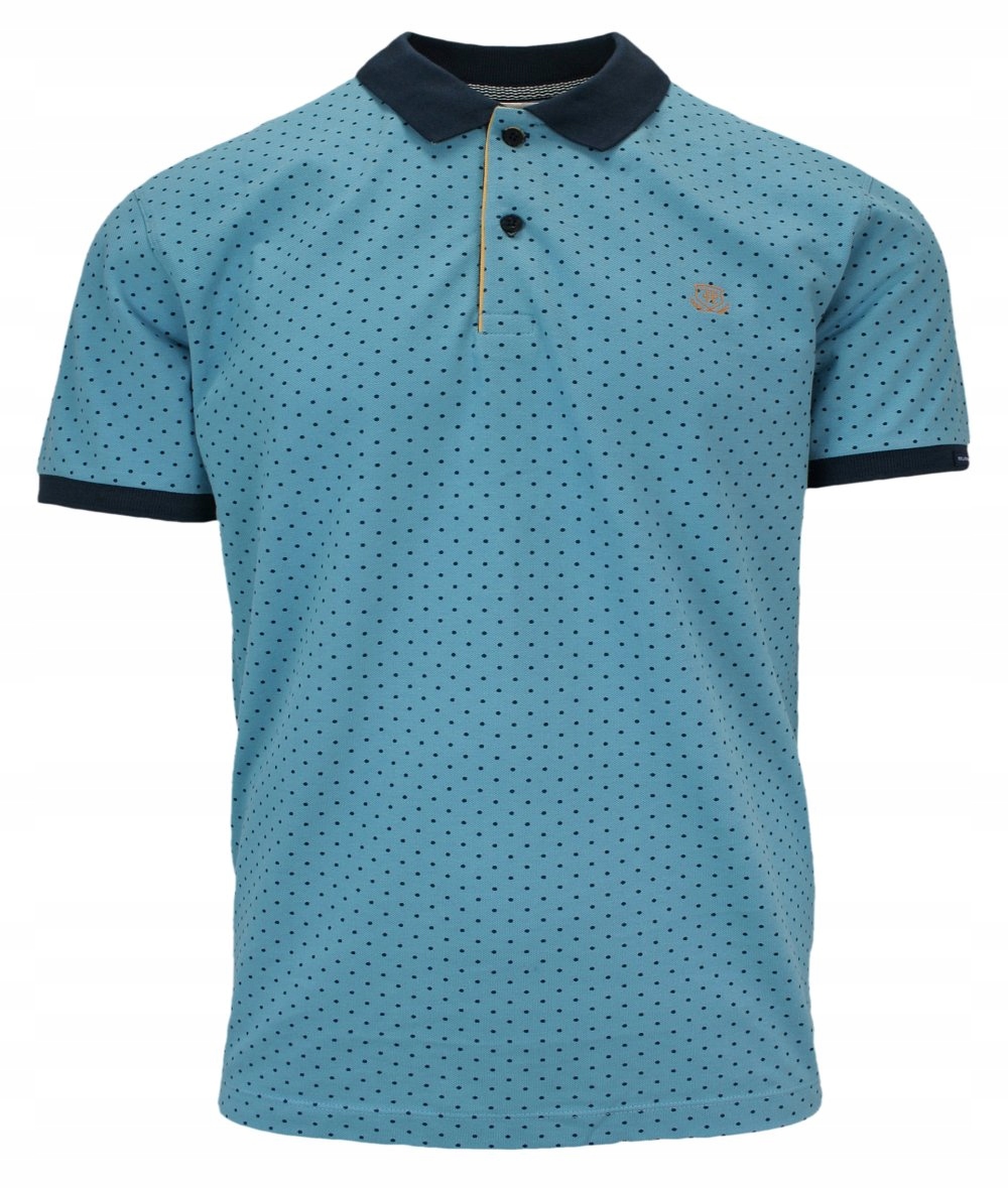 Modrá pánská Polokošile s puntíky L