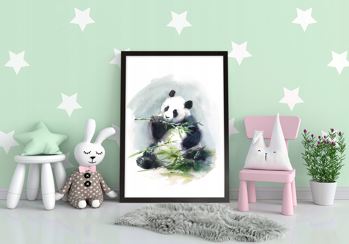 OBRAZ PLAKAT W RAMIE 33x43 cm Panda PD274 Bohater / Bajka Inny
