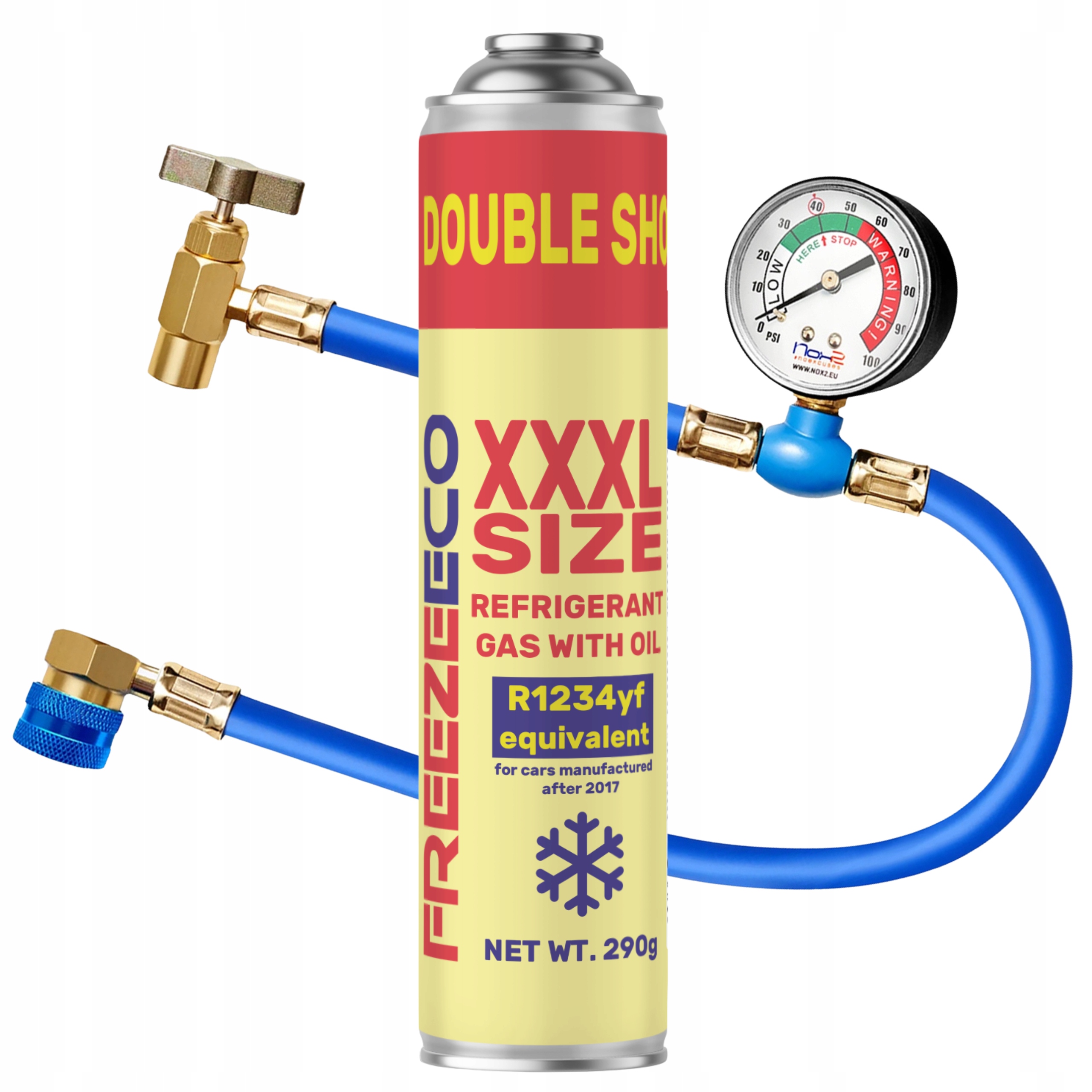 Czynnik do Klimatyzacji samochodowej R1234YF FreezeEco Double Shot 500ml