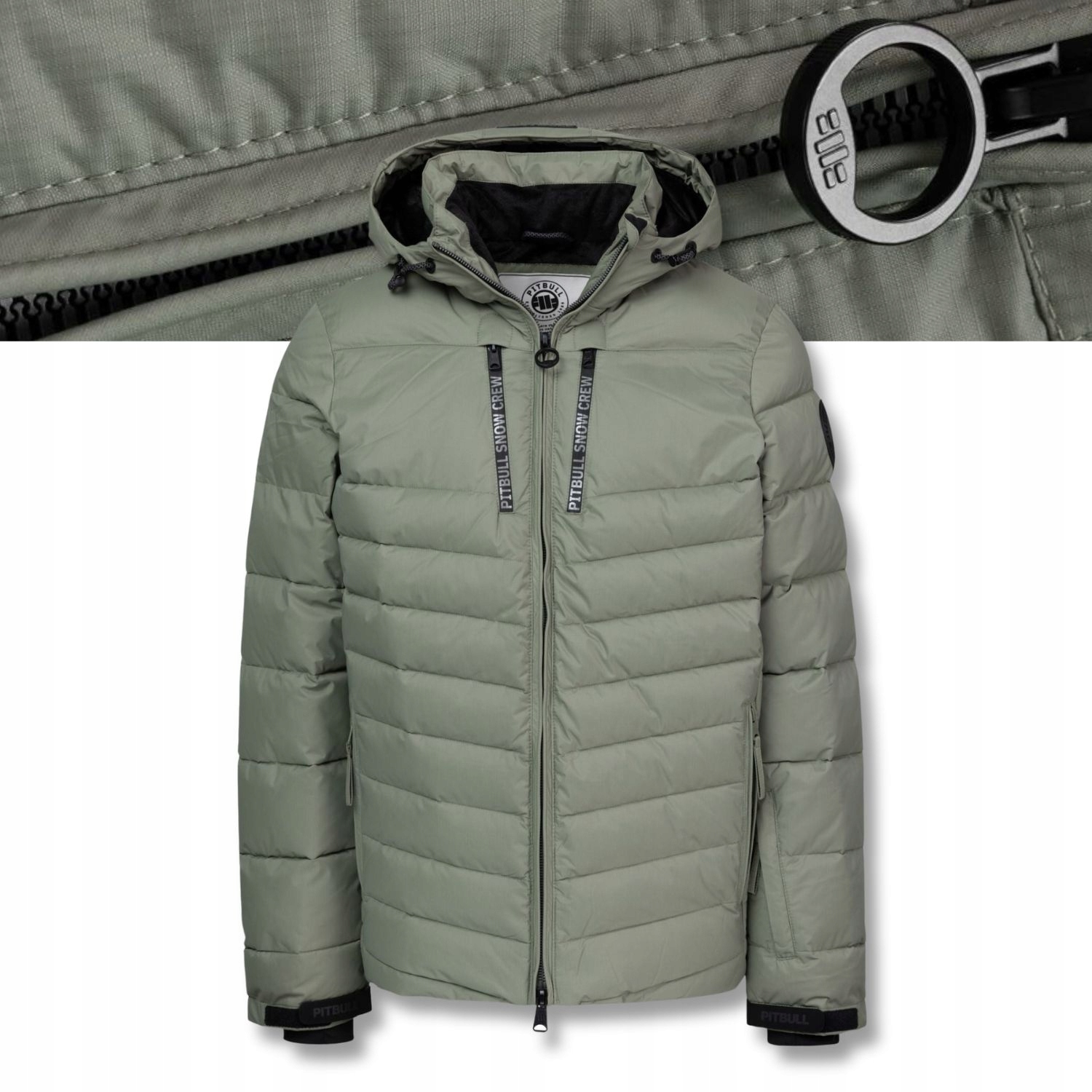 Pánská zimní lyžařská Zimní bunda Pitbull prošívaná s kapucí Crestline