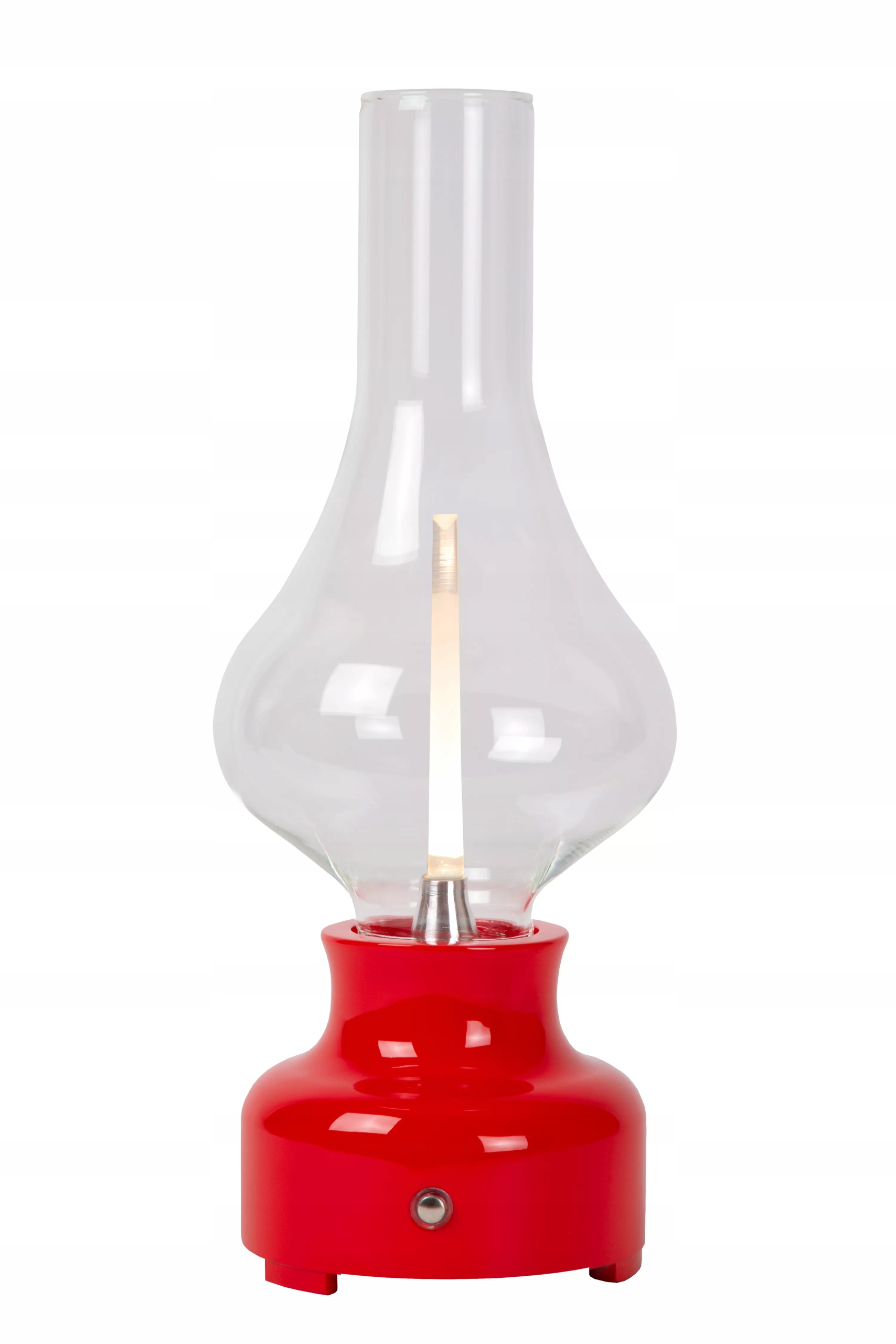 Retro nočná lampa vo vintage štýle petrolejová červená Led 30 cm Lucide