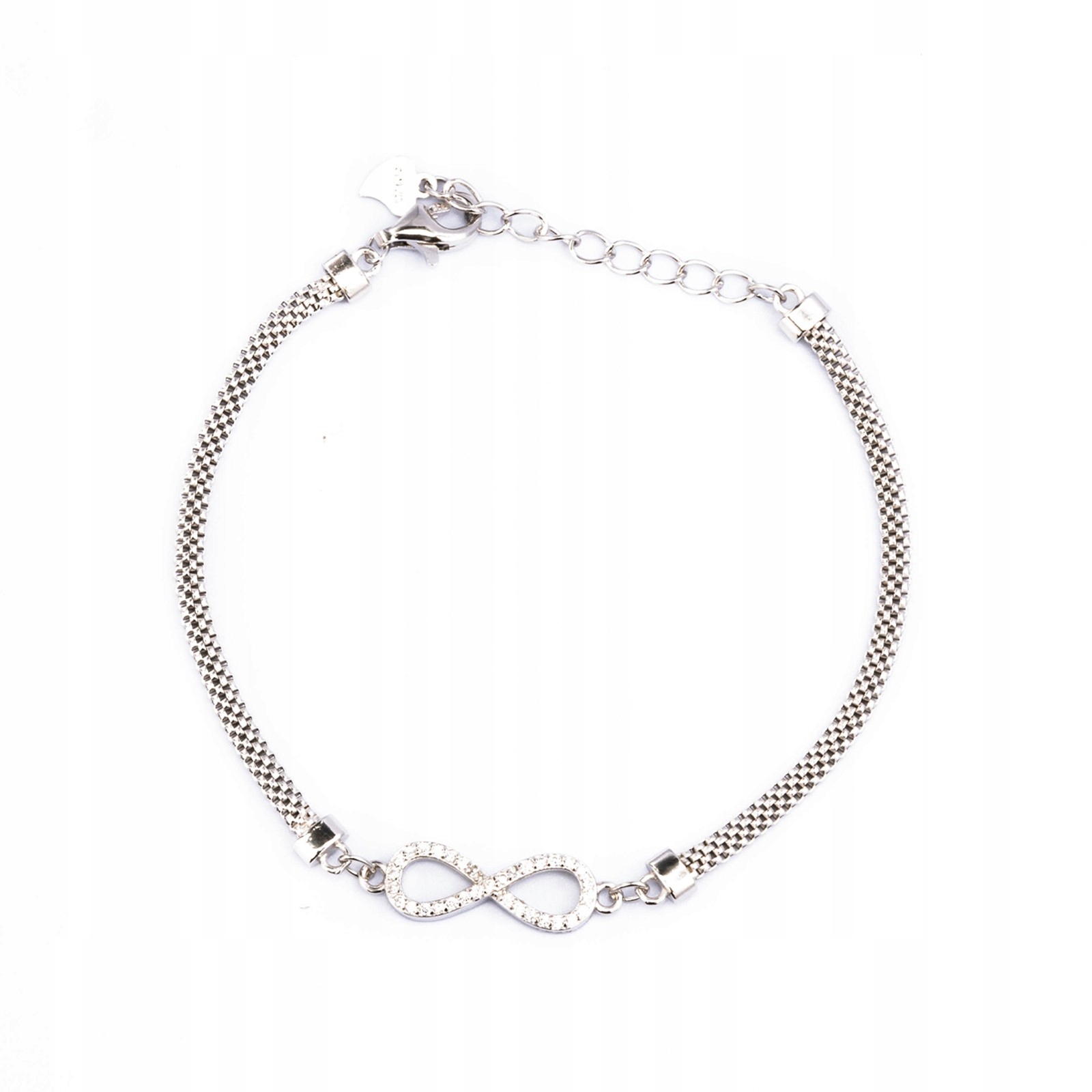 Stříbrný náramek 925 zirkonové nekonečno