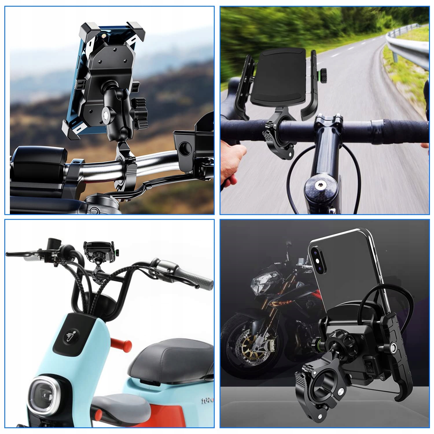 Uchwyt Rowerowy Do Telefonu Aluminiowy 25mm Wodoodporny Motocykl UGBO — miniatura 4