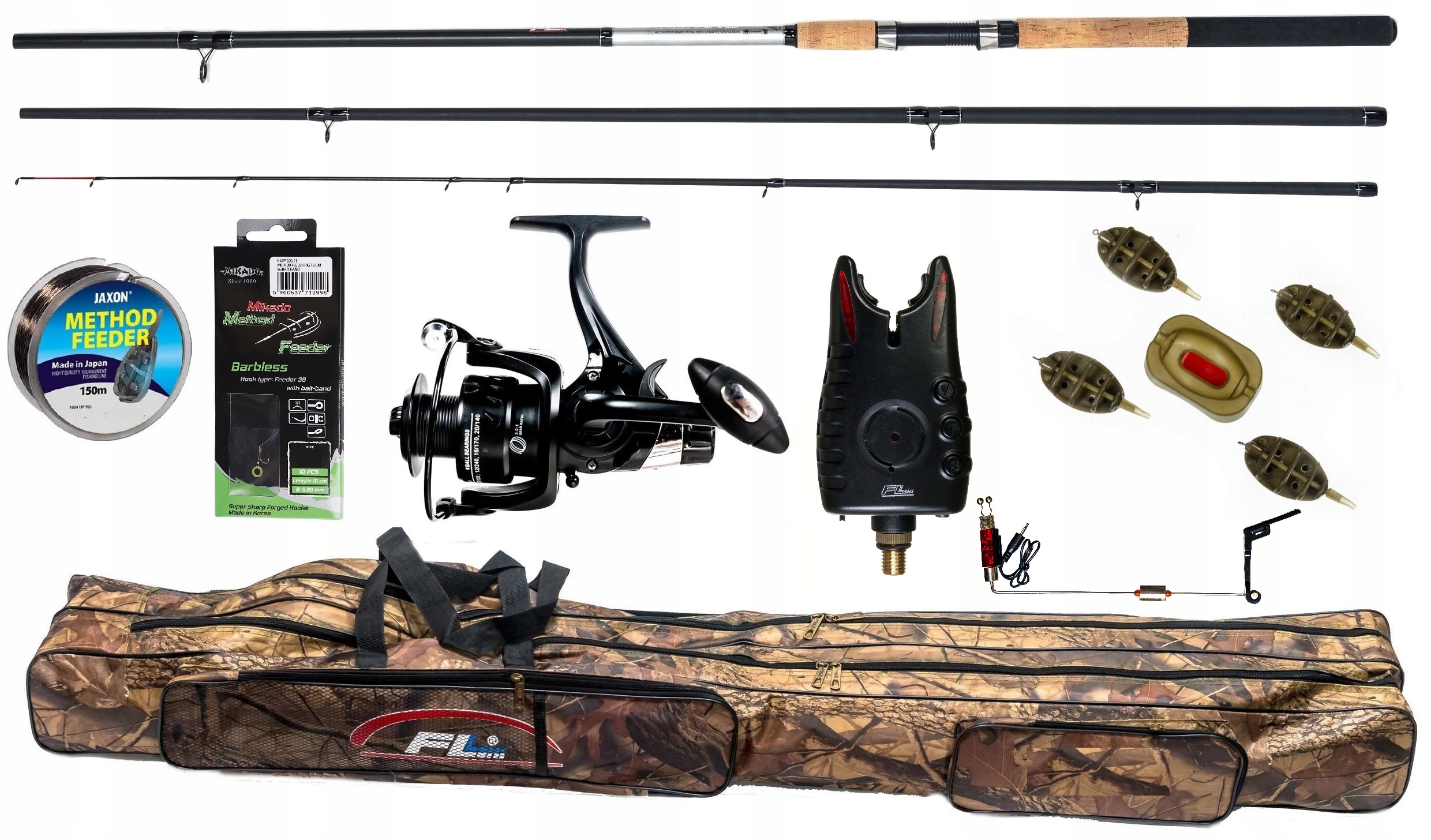 Zestaw wędkarski Method Feeder kołowrotek Torba