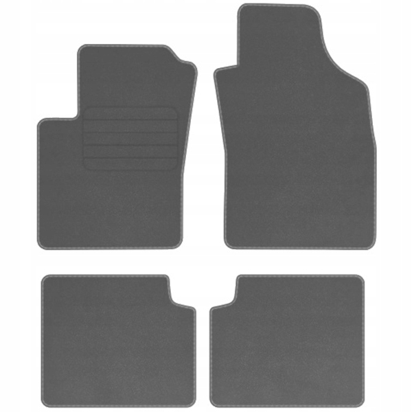 Fiat 500 a 500C 2007-2014 Velurové koberce Comfort Šedé vyhrazené
