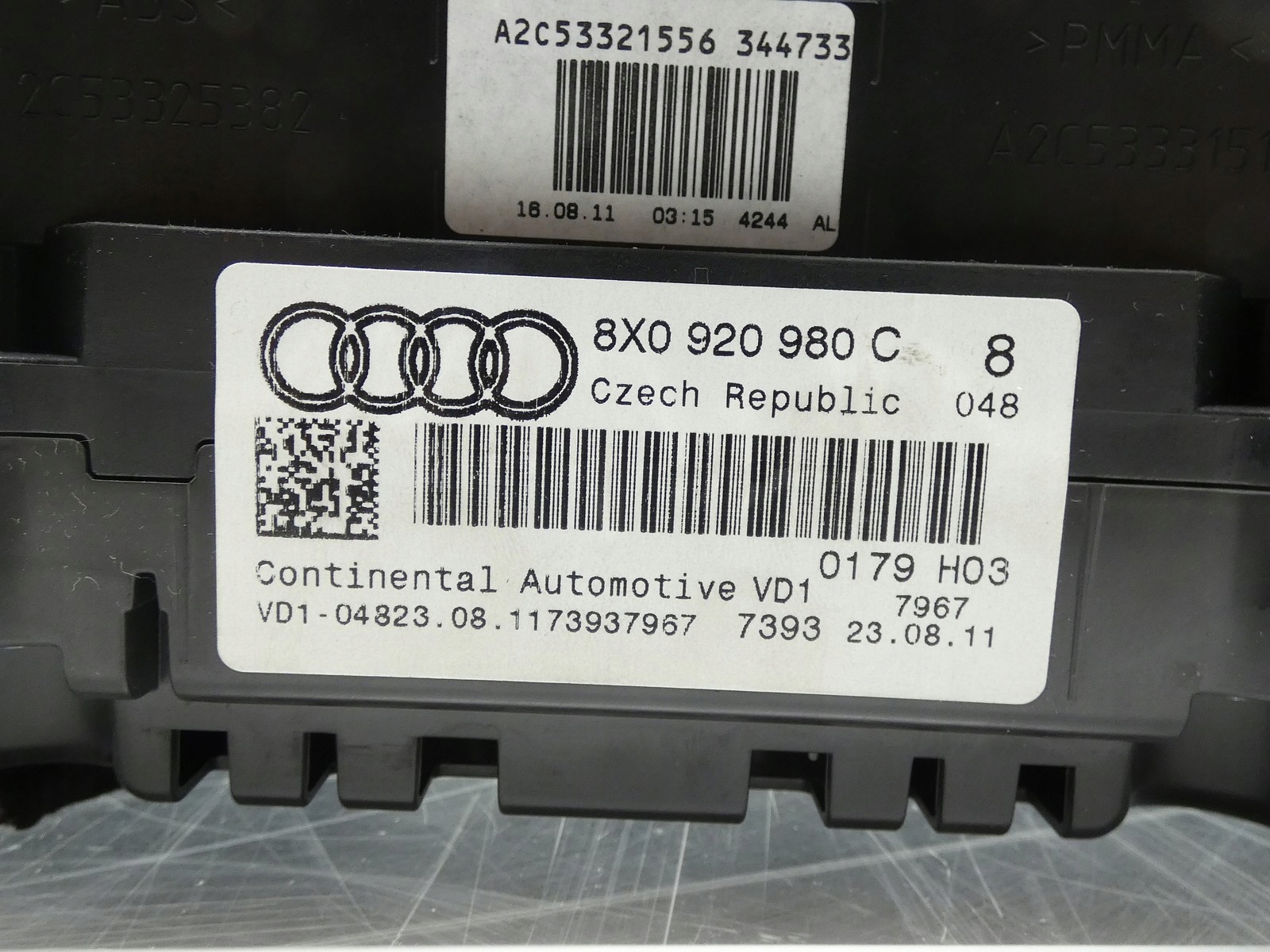 dials clock dials display AUDI A1 8X 1.4 TSI CAX 8X0920980C