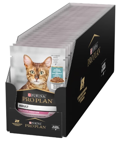 Purina Pro Plan Delicate mokré krmivo pro kočky ryba oceánská v omáčce 26x85