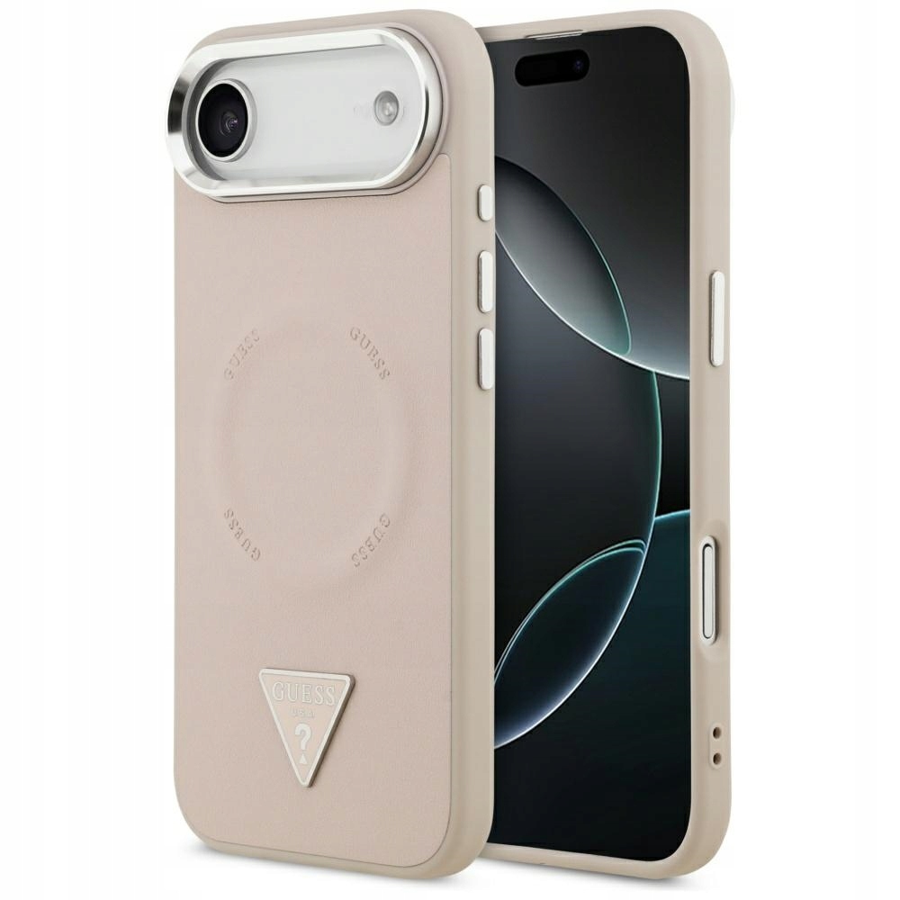 Pouzdro Guess Triangle Logo MagSafe pro iPhone Air růžové