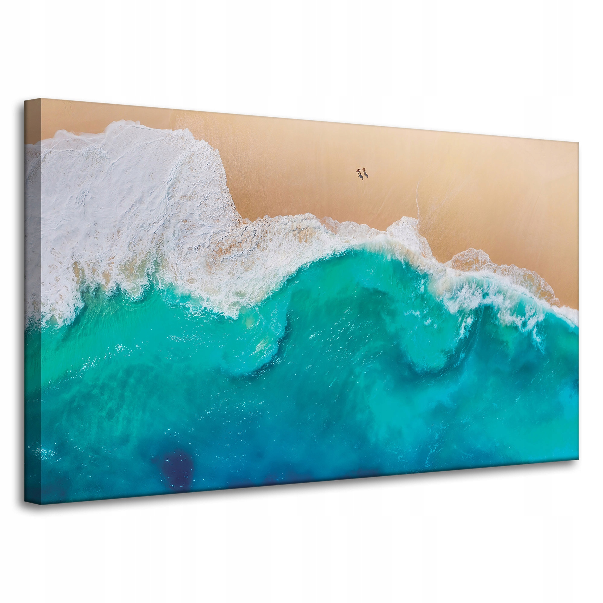 Obraz na plátně Pláž Lidé Vlny Voda Dovolená 100x60 cm