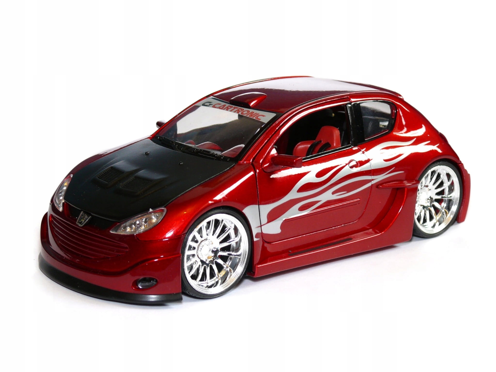 Peugeot 206 tuning model Welly v měřítku 1:24 červ