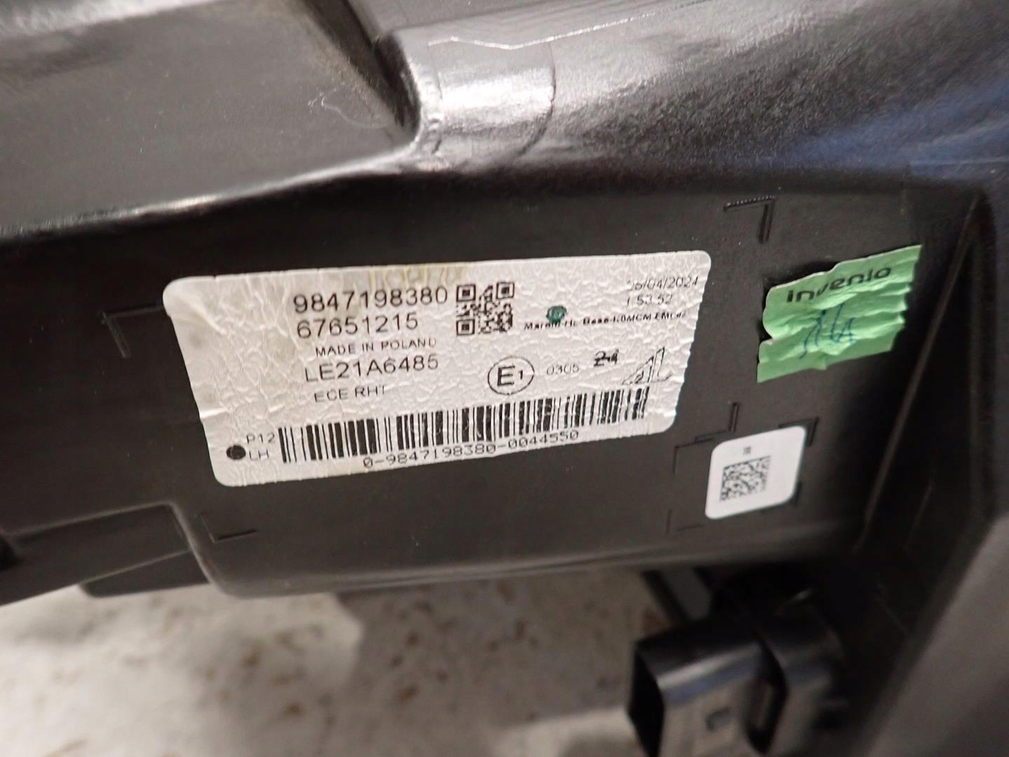 light front front left EXPERT PROACE III LIFT 2024- 9847198380