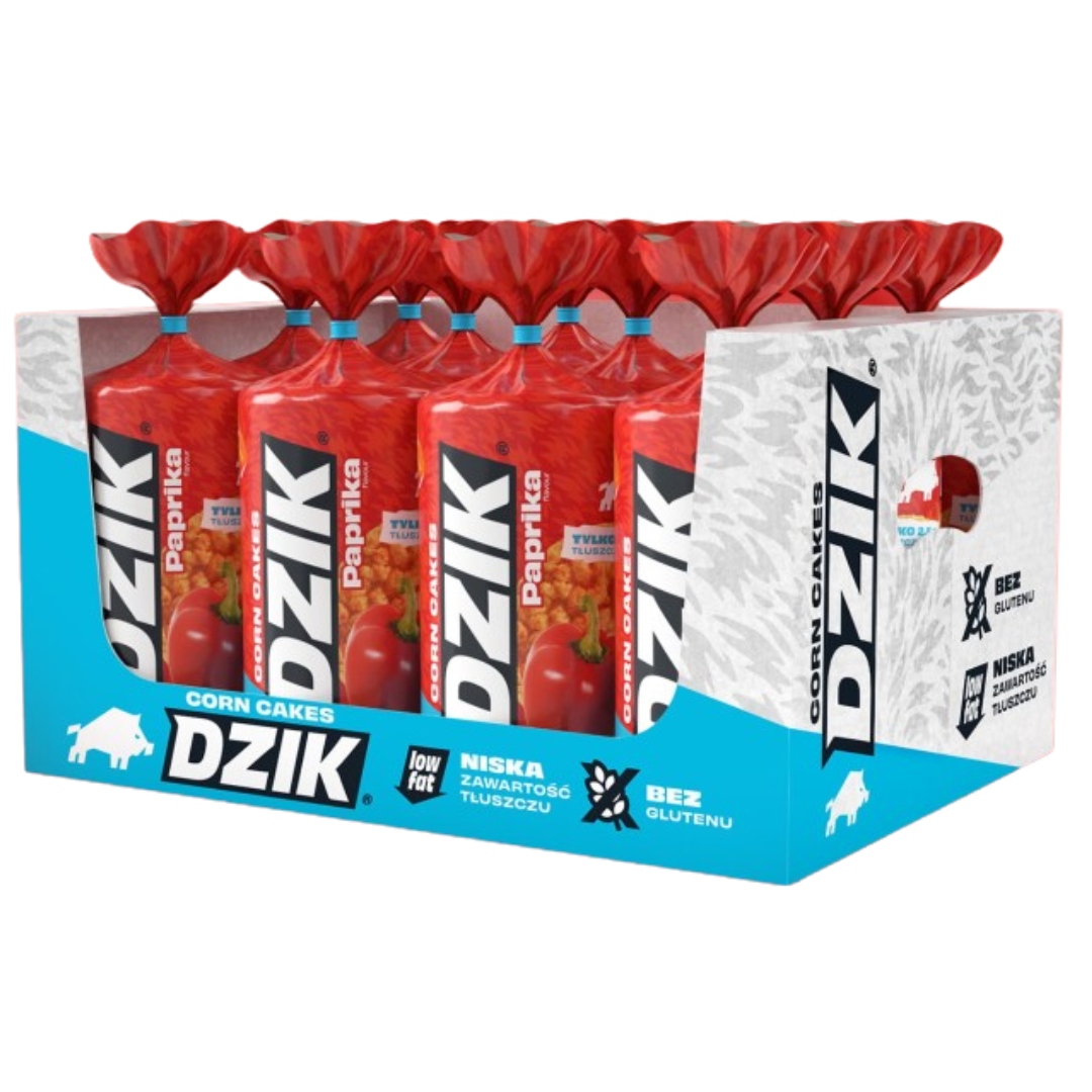 Levně Wk Dzik Nízkotučné paprikové kukuřičné oplatky 120g x 12 kusů