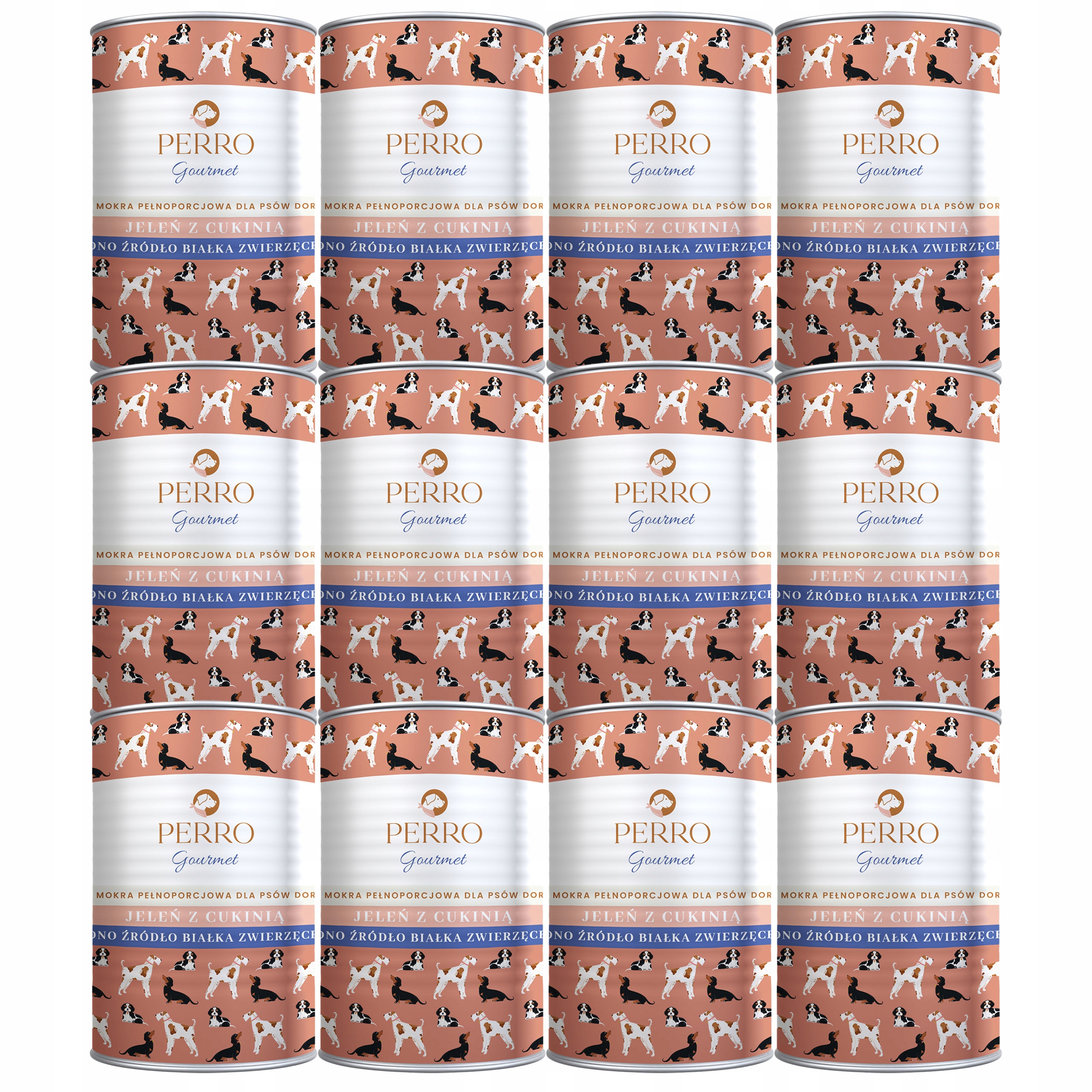 Levně Perro Gourmet Krmivo mokré pro psa Jelen s cuketou 12 x 400 g