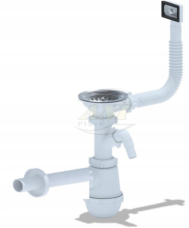 

Syfon zlewu duże sitko 3,5" chrom metalowe