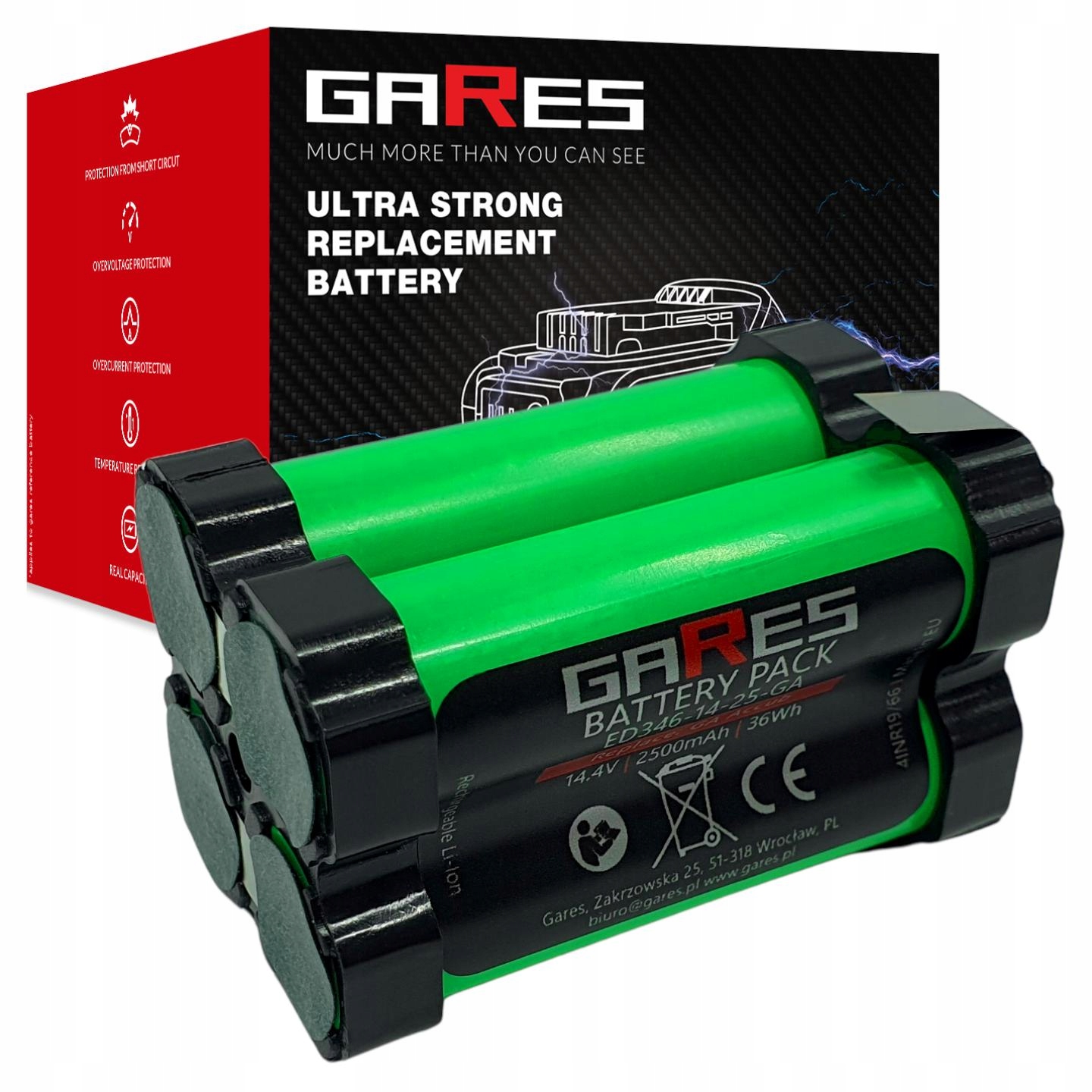 Akumulátor Gares 14,4V 2,5Ah pro Gesipa Accubird