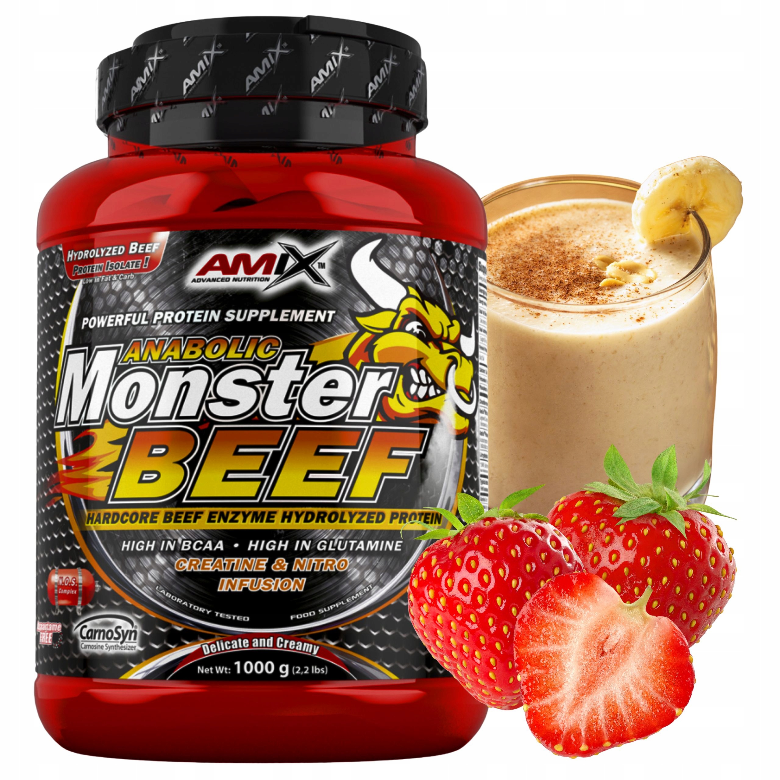 Hovězí protein protein bez laktózy Monster Beef Protein 1 kg