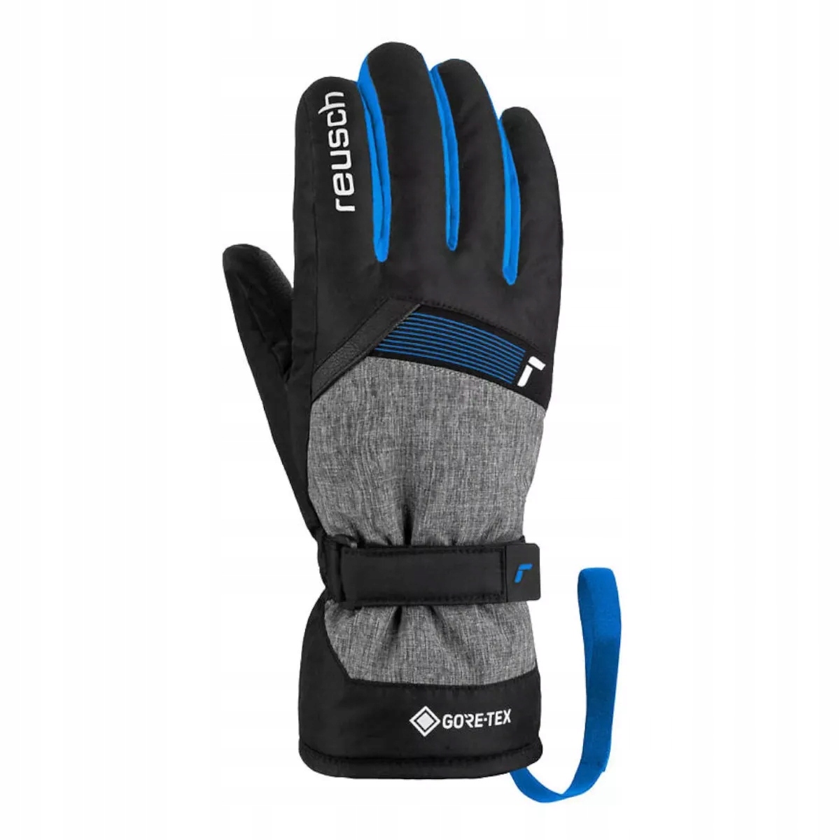 Rękawice Reusch Flash Gtx Junior Black Melange Brilliant Blue 6.5