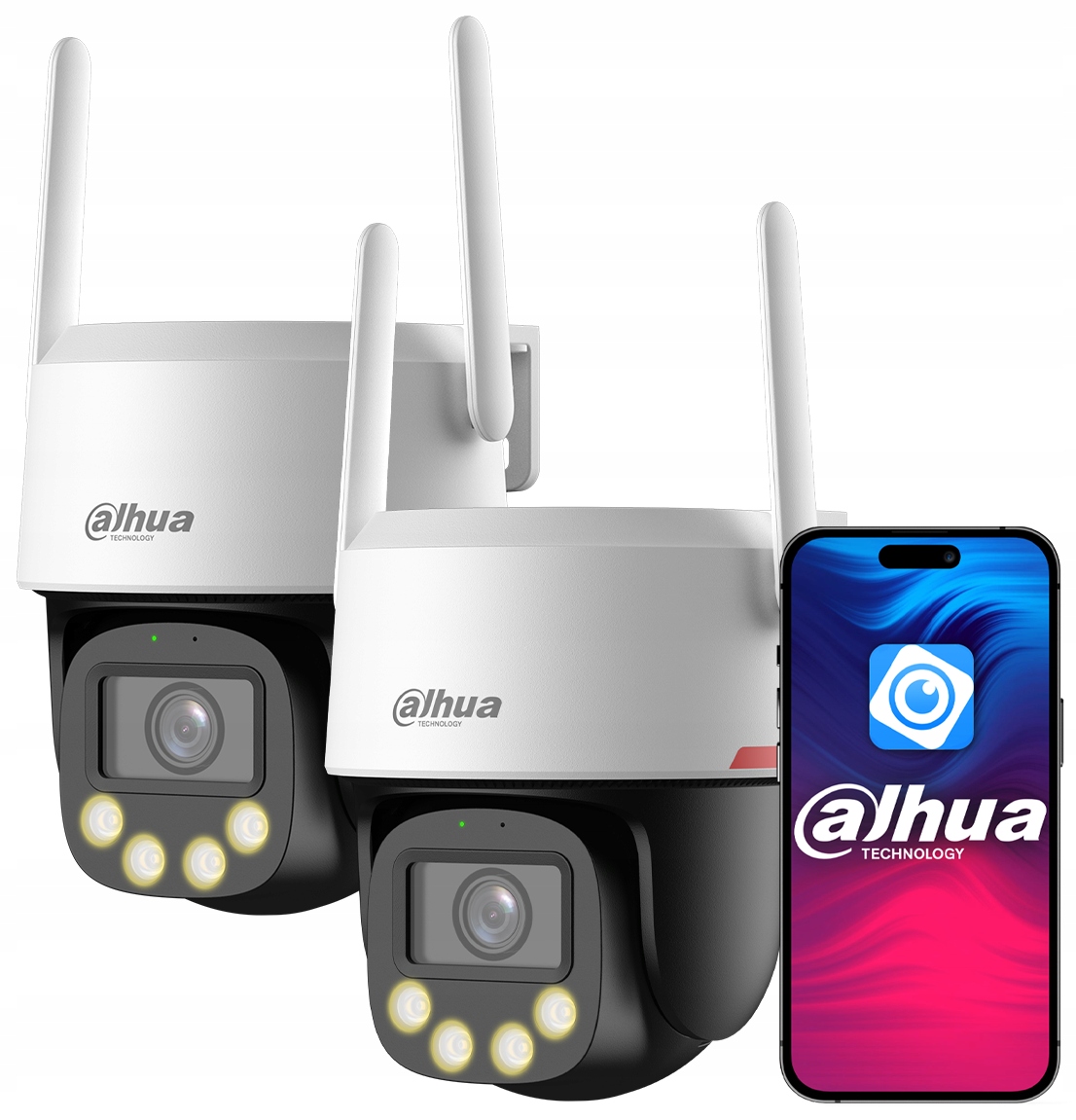 Dve rotačné kamery 8MPx WiFi Dahua P8F-PV WizColor Analýza obrazu Ai Smd