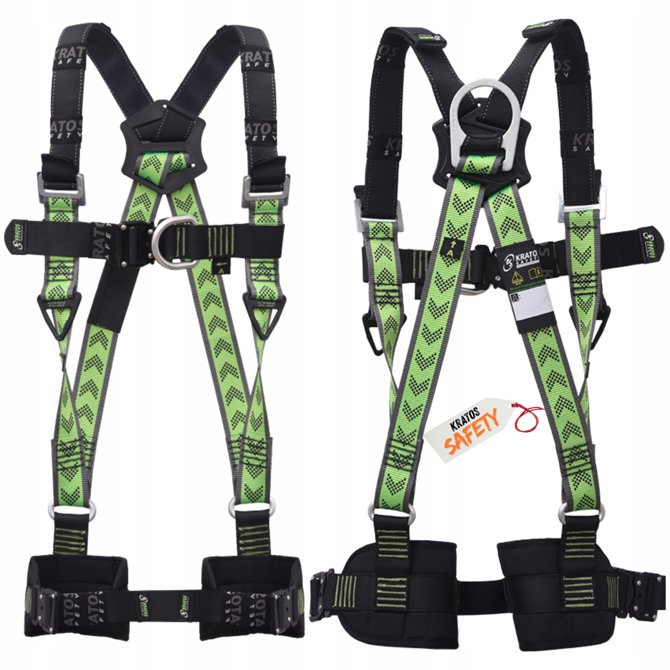 Szelki bezpieczeństwa asekuracyjne bhp uprząż z pasem Kratos r. l S-l