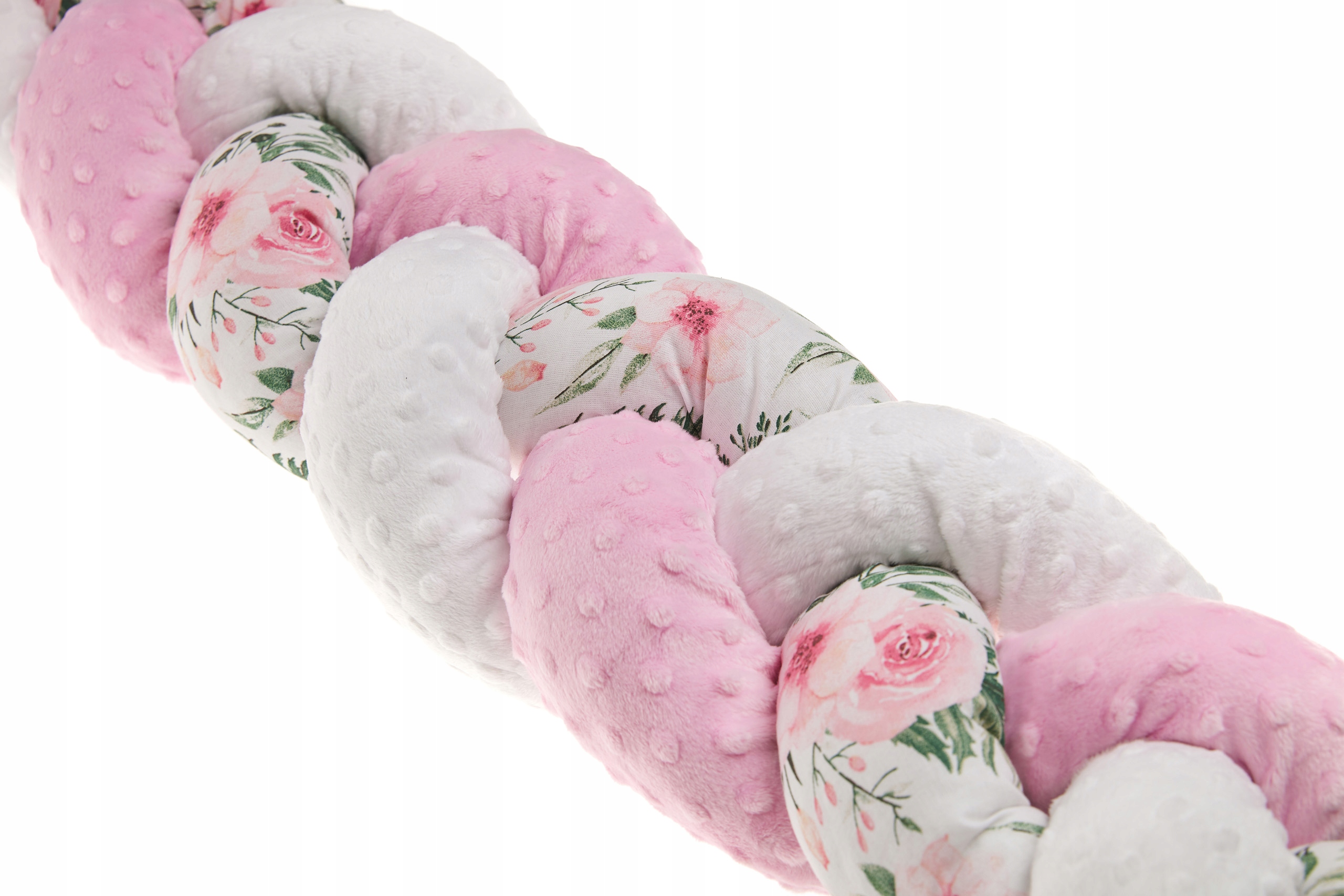 Uniwersalny Ochraniacz Do Łóżeczka Warkocz 360 cm Minky Bawełna 20 cm