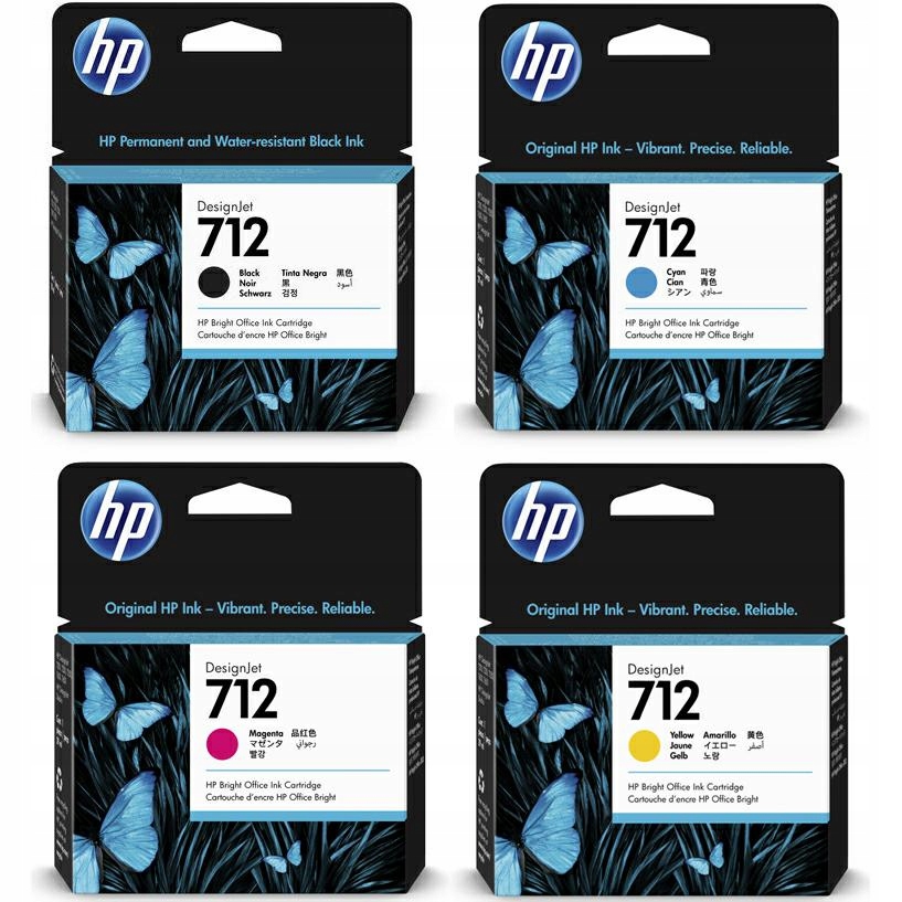 

Zestaw Hp 712XL Black+712 Cmy Black 80ml 3x29ml