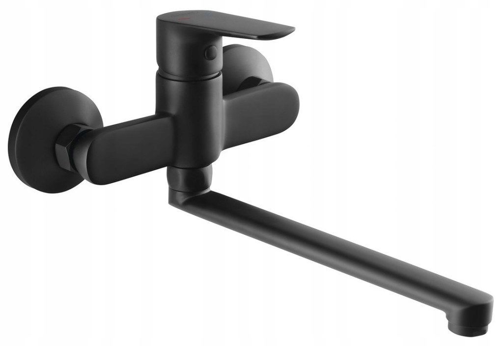 Lotta nástenná batéria, ramienko ploché, čierna mat (LT642B) /sm/